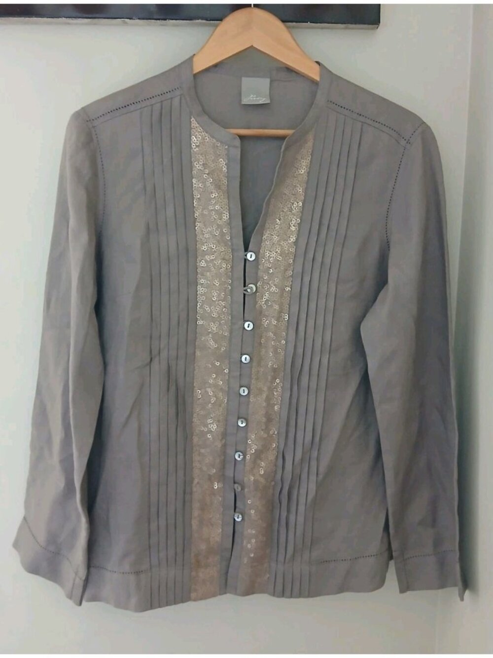 Poetry 100% Linen Button Up Top